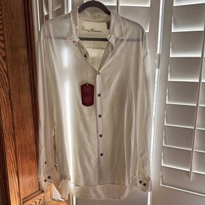 Tommy Bahama Men's White Button-Down Shirt